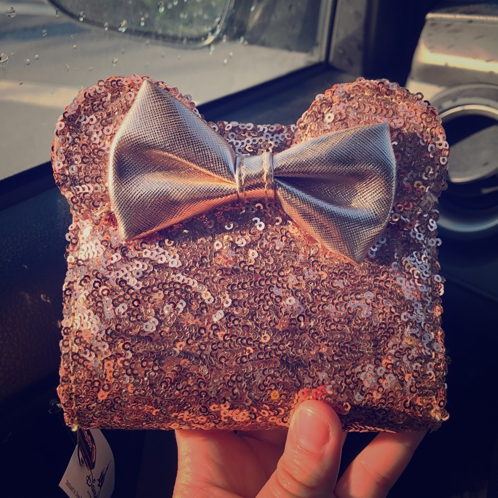 Loungefly rose gold Minnie Mouse wallet